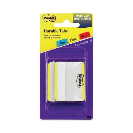 Post-It Lined Tabs, 1/5-Cut, Yellow, 2 in. Wide, 50PK 686F-50YW